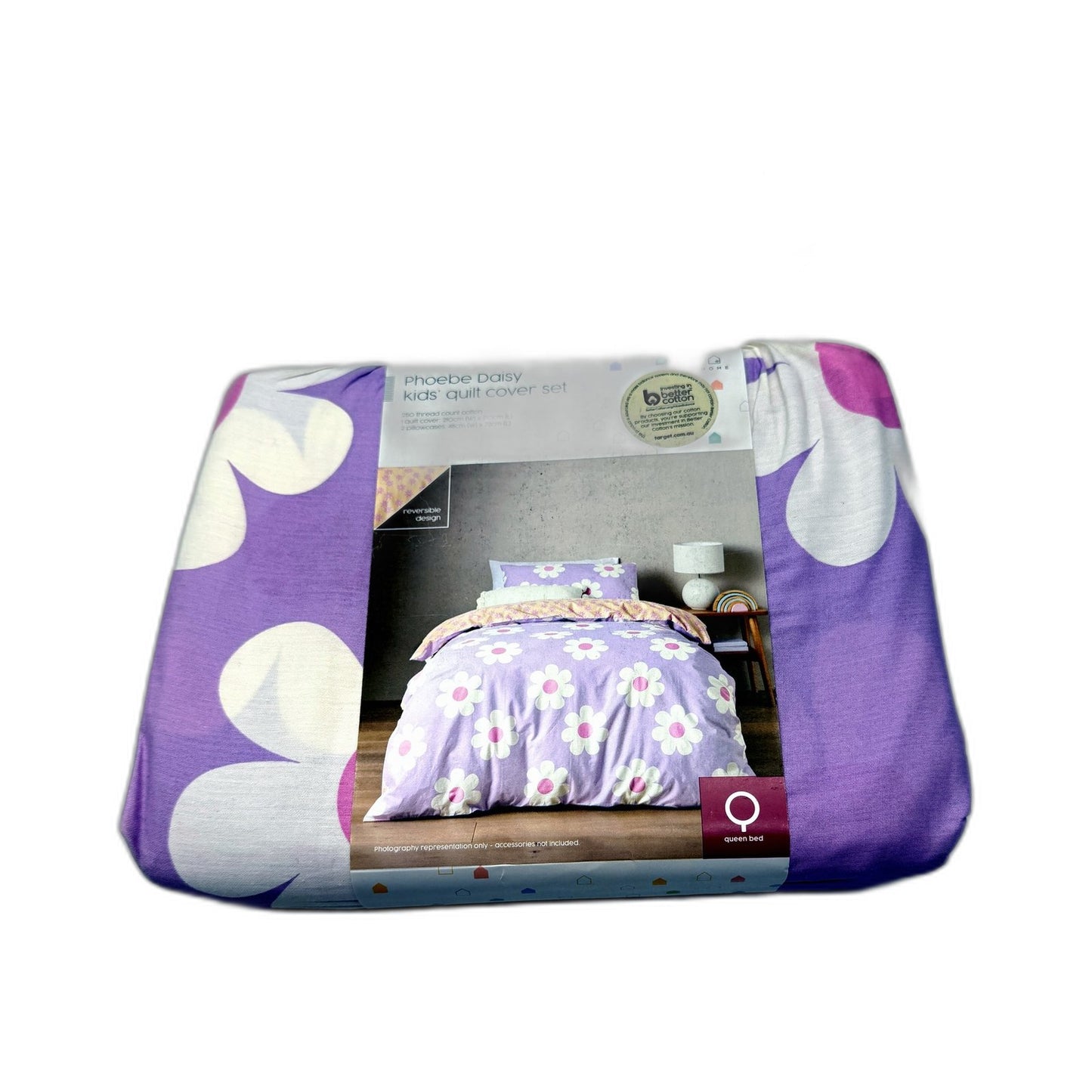 Target Phoebe Daisy Kids Bedding Set Floral 250TC Reversible QUEEN Bed NEW