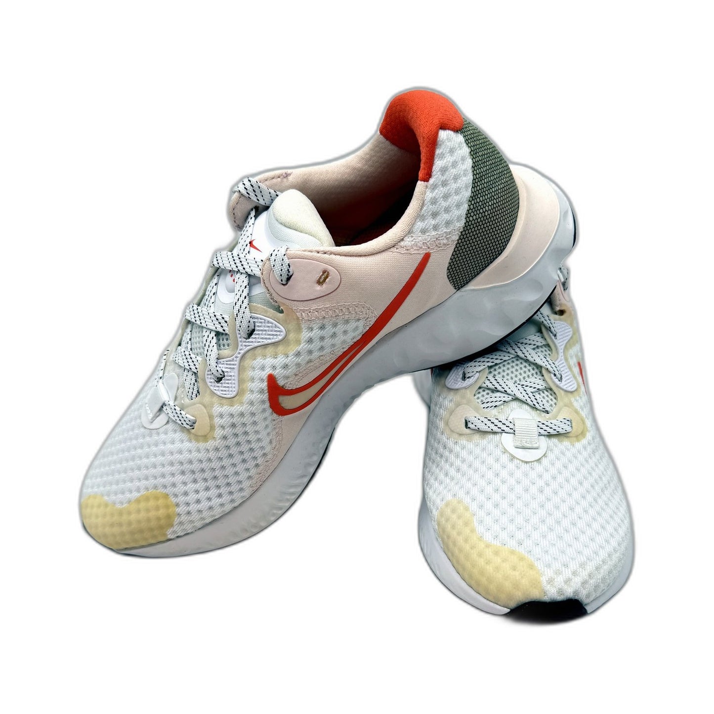 Nike Womens Cushioned Renew Run 2 Running Shoes, White, Size US 7.5 DEMO