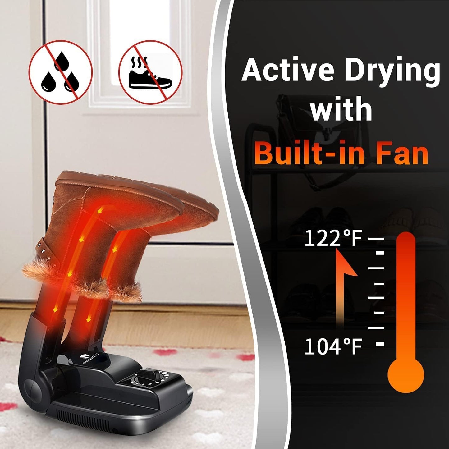 wusuobuyou Portable Shoe Dryer and Boot for Winter, Work, Rain, Ski Boots NEW