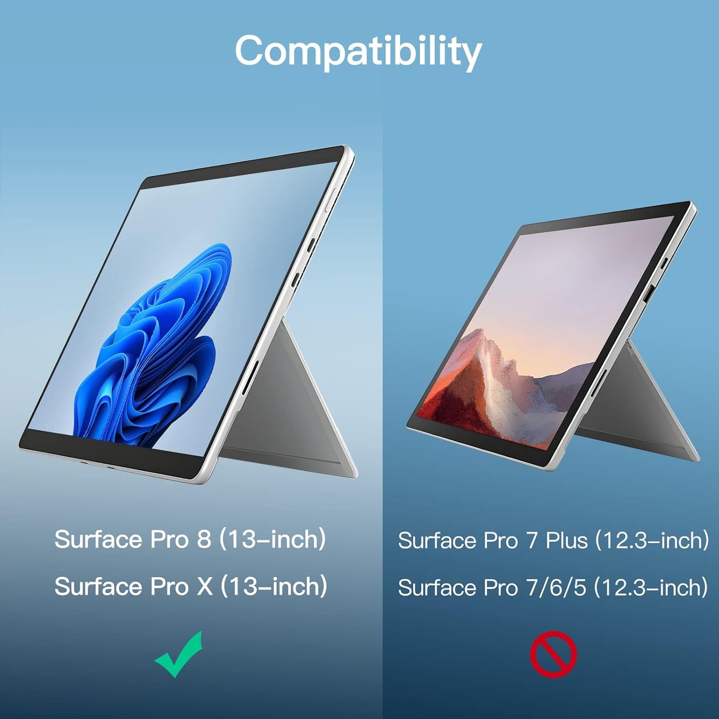 JETech Transparent Screen Protector for Surface Pro 8 and X 2021/2019 NEW