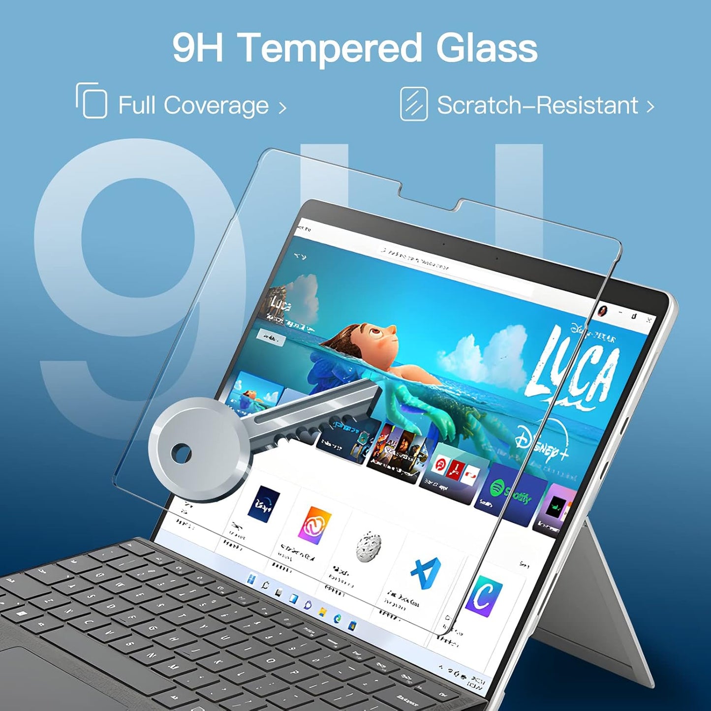 JETech Transparent Screen Protector for Surface Pro 8 and X 2021/2019 NEW