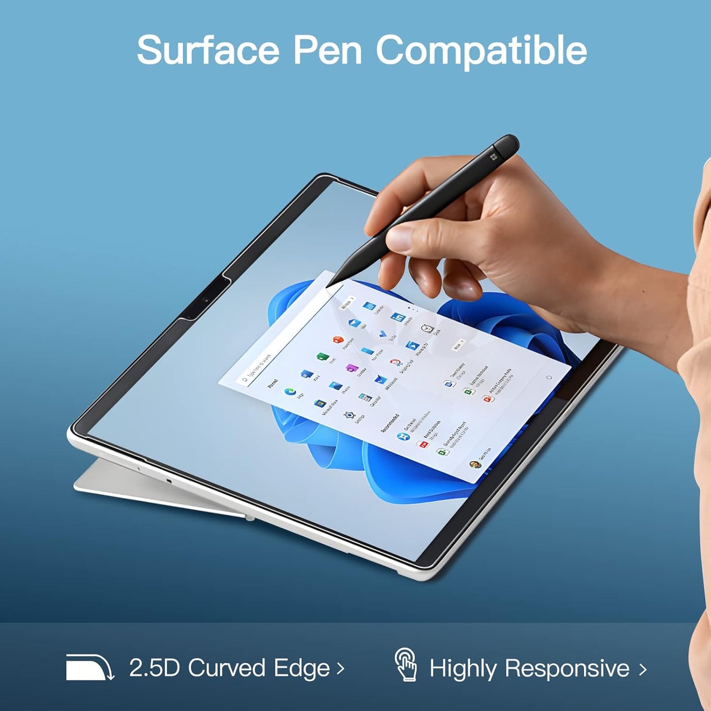 JETech Transparent Screen Protector for Surface Pro 8 and X 2021/2019 NEW