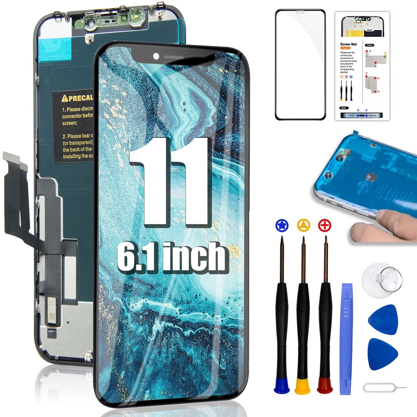 SIMDOG 6.1" COF Screen Replacement LCD Display Digitizer for iPhone 11 NEW