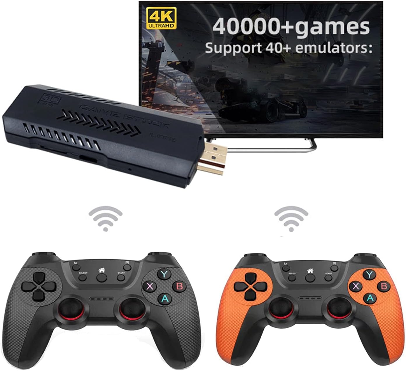 OYDL Plug & Play 4K HDMI Video Game Stick with 40,000+ Retro Games, 128GB NEW