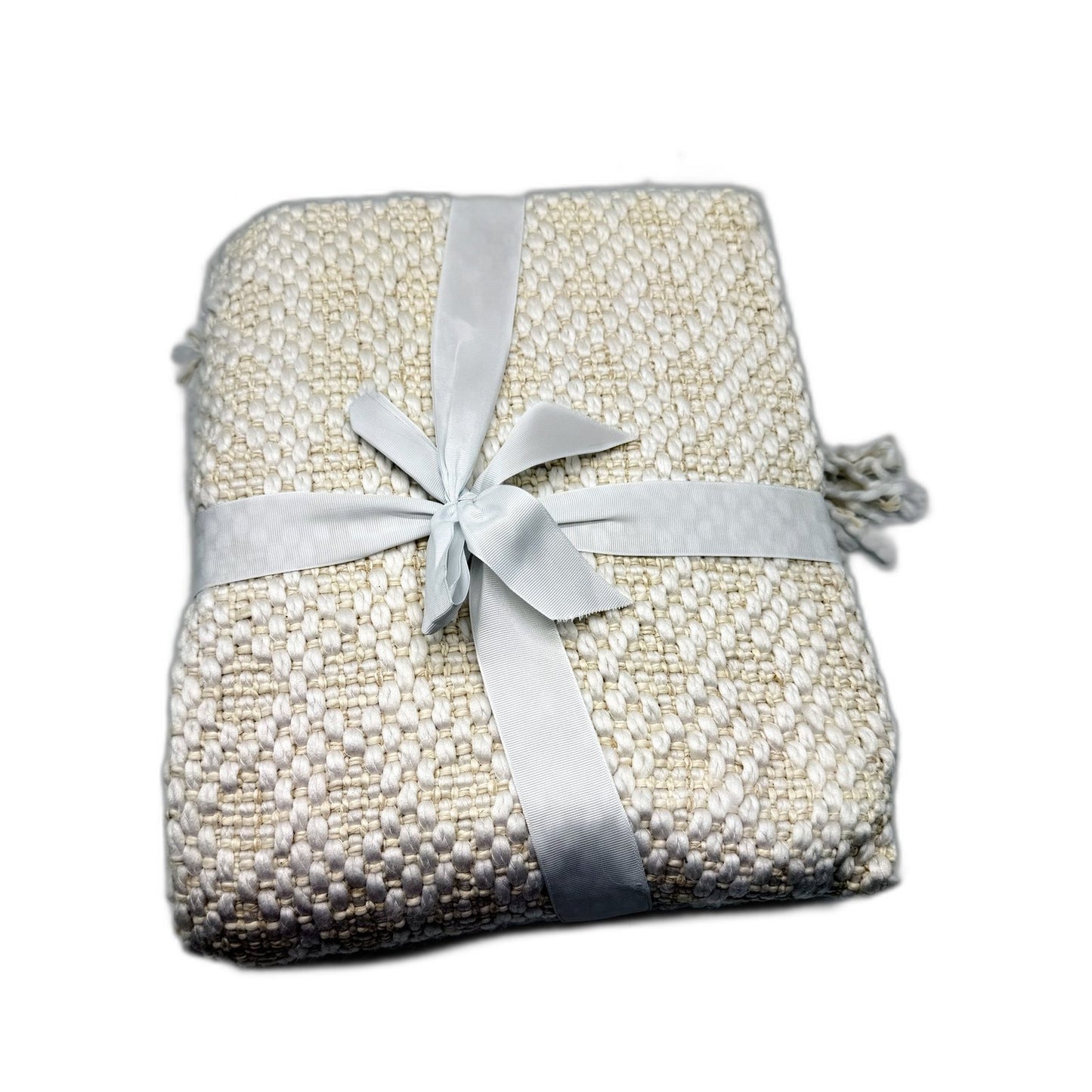 Target Atlas Textured Throw Blanket Cozy Soft Plush Cream/White 127 x 152cm NEW
