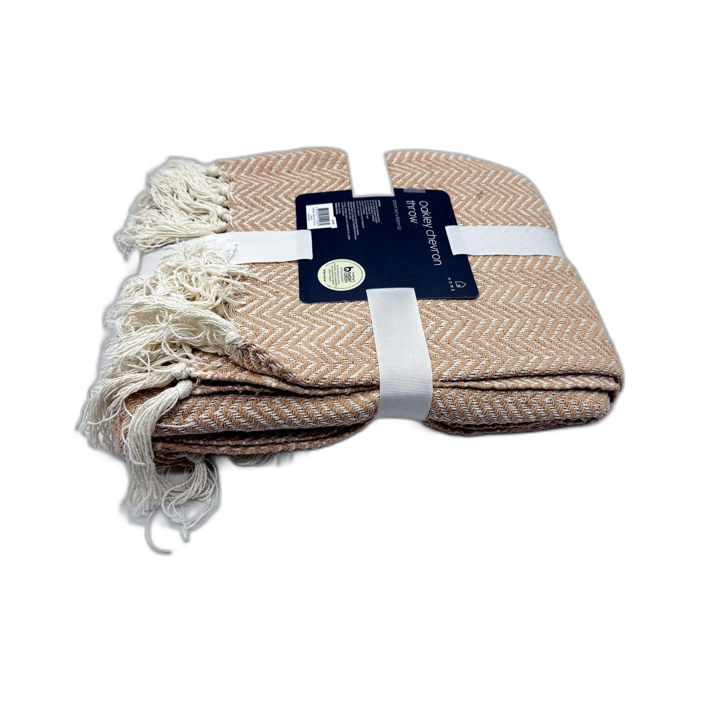 Target Oakley Chevron Throw Blanket Soft Cotton Cozy Comfort Sand 127x152 cm NEW