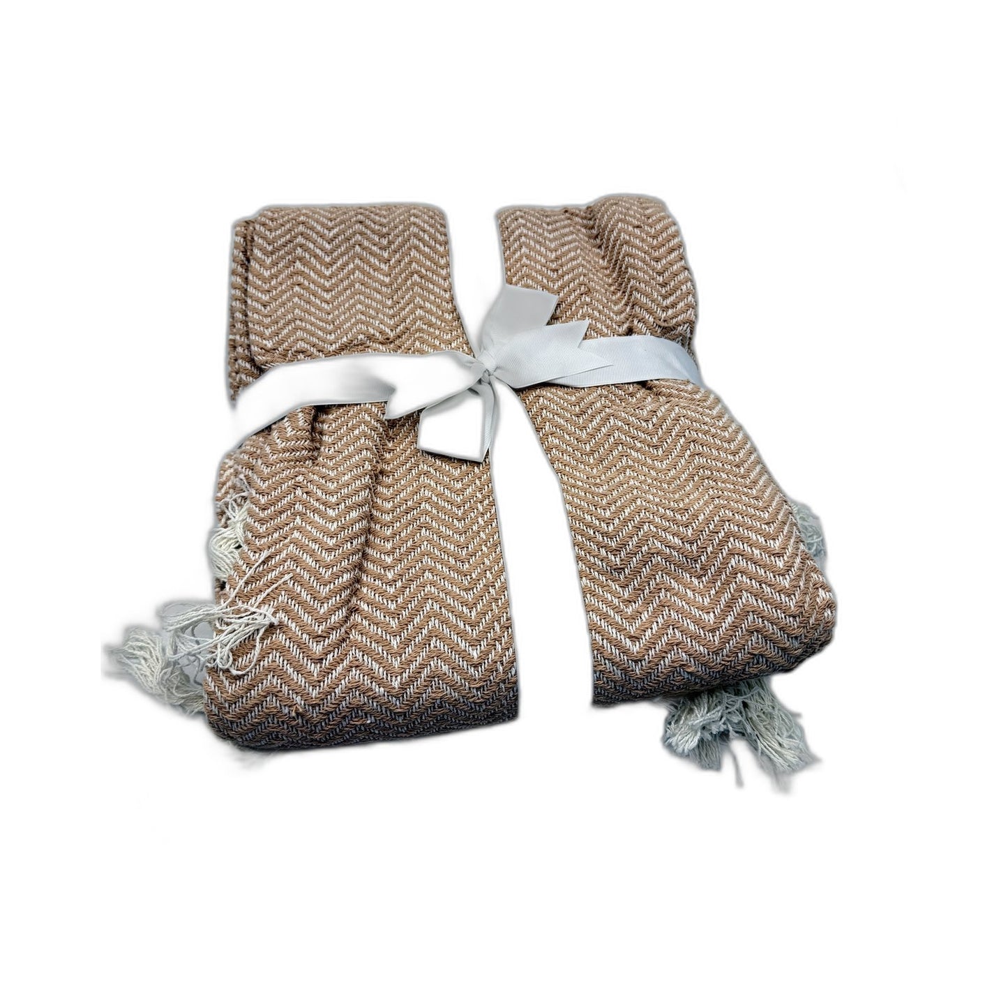 Target Oakley Chevron Throw Blanket Soft Cotton Cozy Comfort Sand 127x152 cm NEW