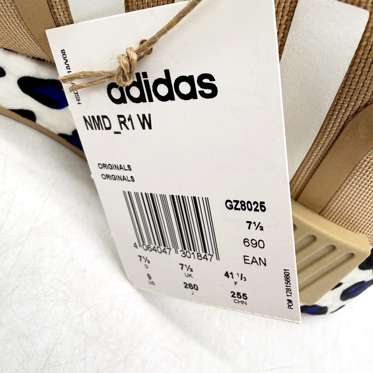 adidas Womens NMD_R1 W Tan & Leopard Print Sole Sneakers Size US 9 NEW
