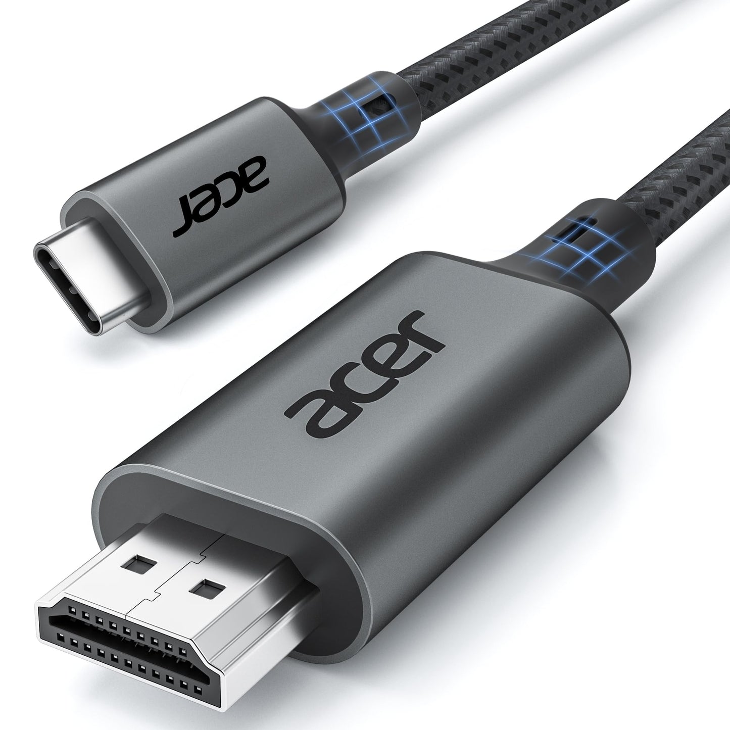 Acer USB-C to HDMI Cable 4K@60Hz 1.8M Grey - High-Speed 4K Adapter NEW