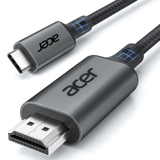 Acer USB-C to HDMI Cable 4K@60Hz 1.8M Grey - High-Speed 4K Adapter NEW