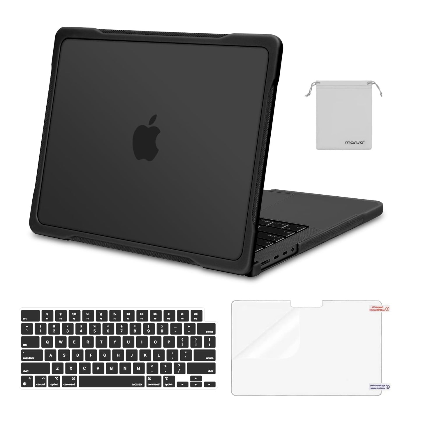 MOSISO Hard Shell Case for New MacBook Pro 14" 2021-2025 Models, Black DEMO