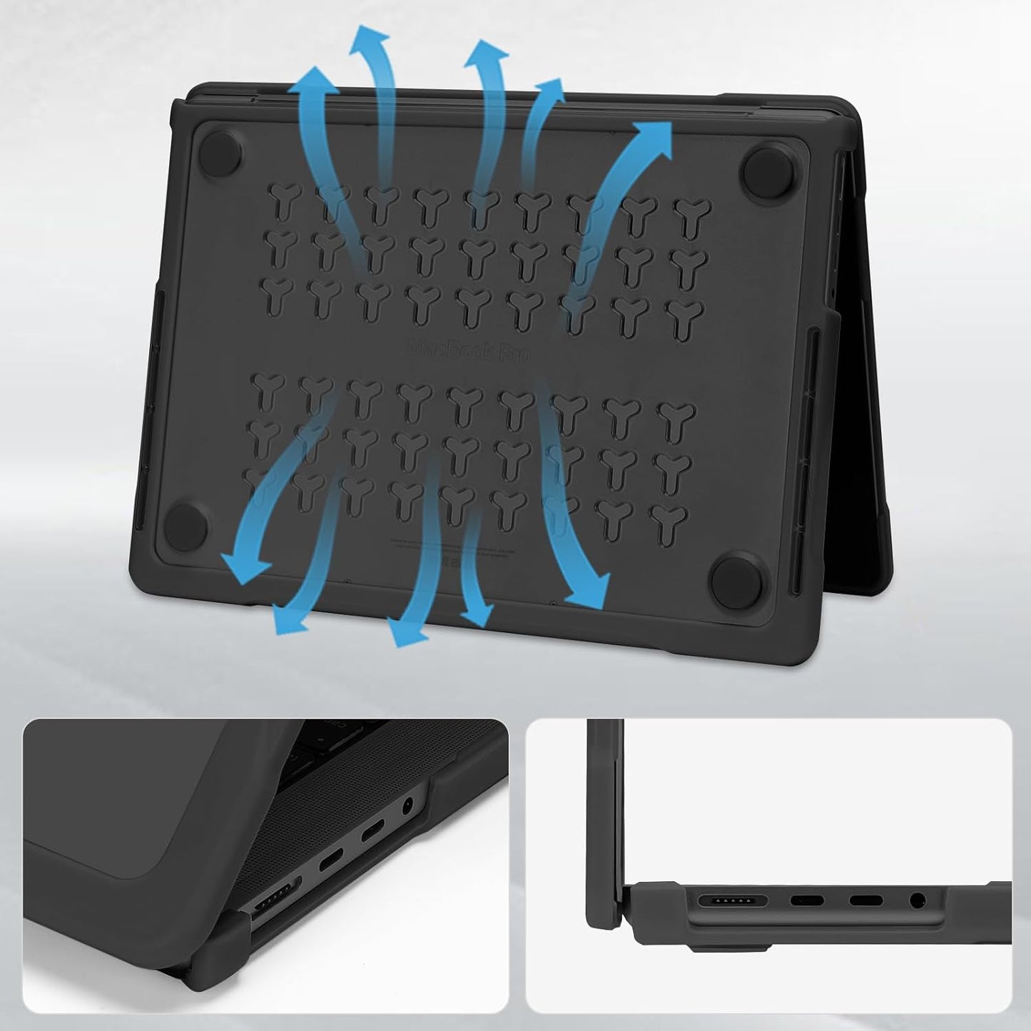 MOSISO Hard Shell Case for New MacBook Pro 14" 2021-2025 Models, Black DEMO