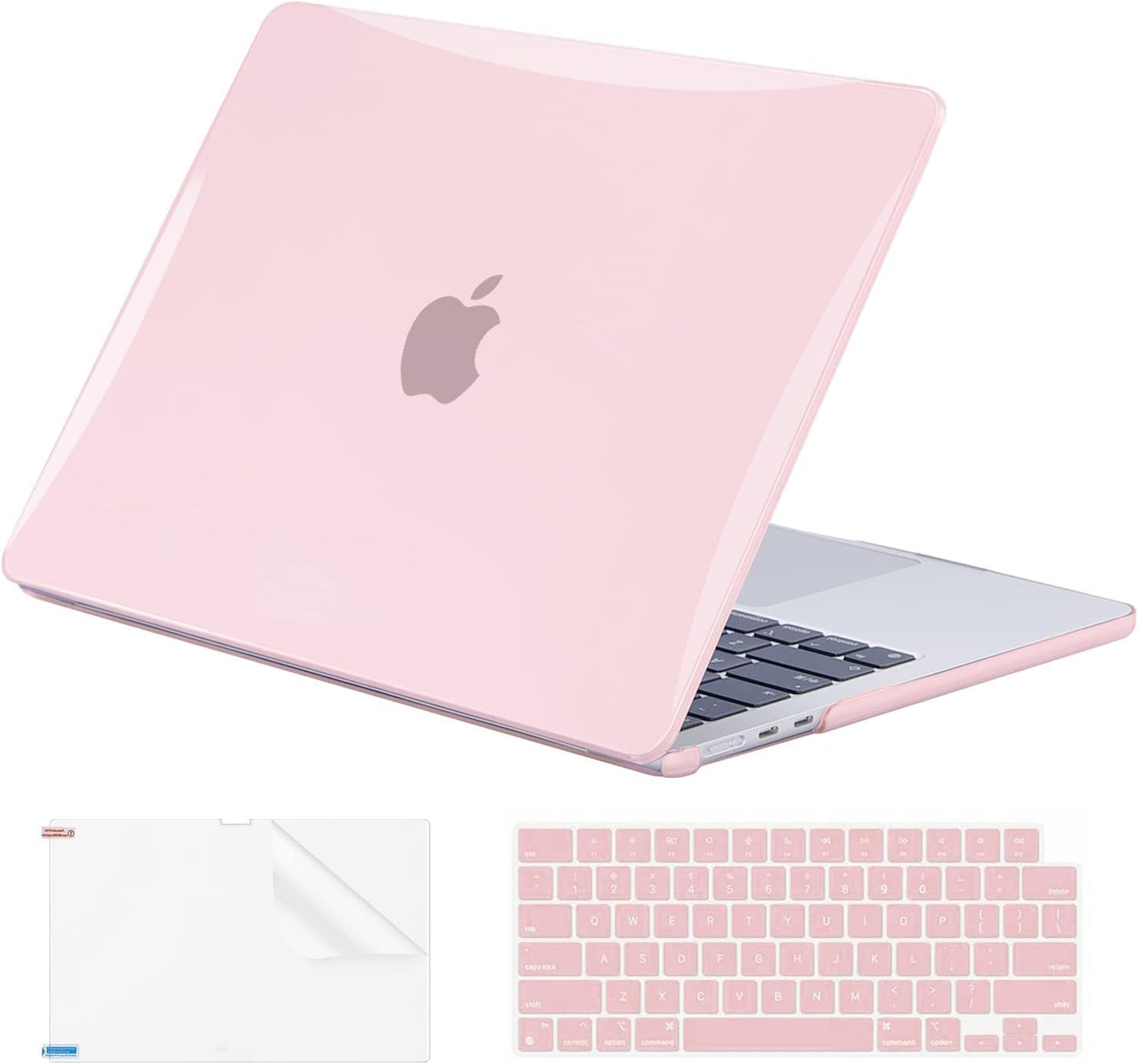 EooCoo Crystal Pink Hard Case Shell for MacBook Air 13 Inch Laptop Cover NEW