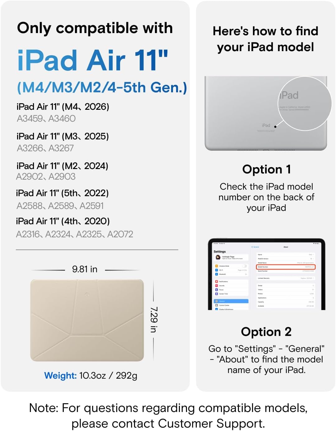 MOFT Dynamic Cases Folio Case for iPad Air 11-inch, Beach White x Terracotta NEW