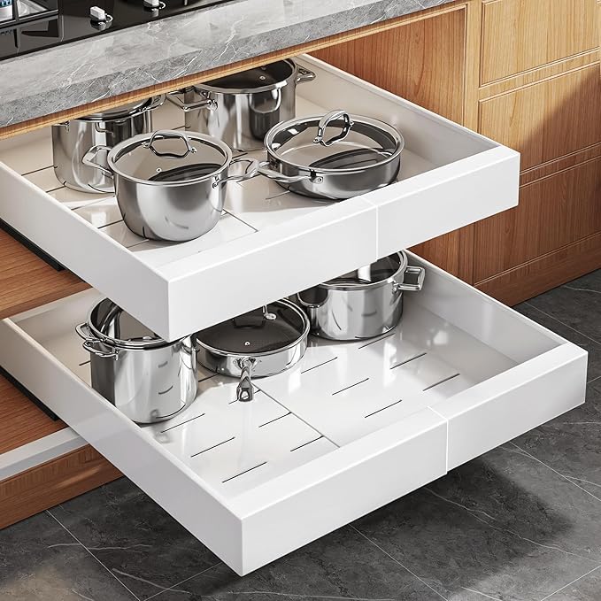 KeepClean Expandable Pull Out Cabinet Organizer 12"-20" Heavy-Duty Slide-Out NEW