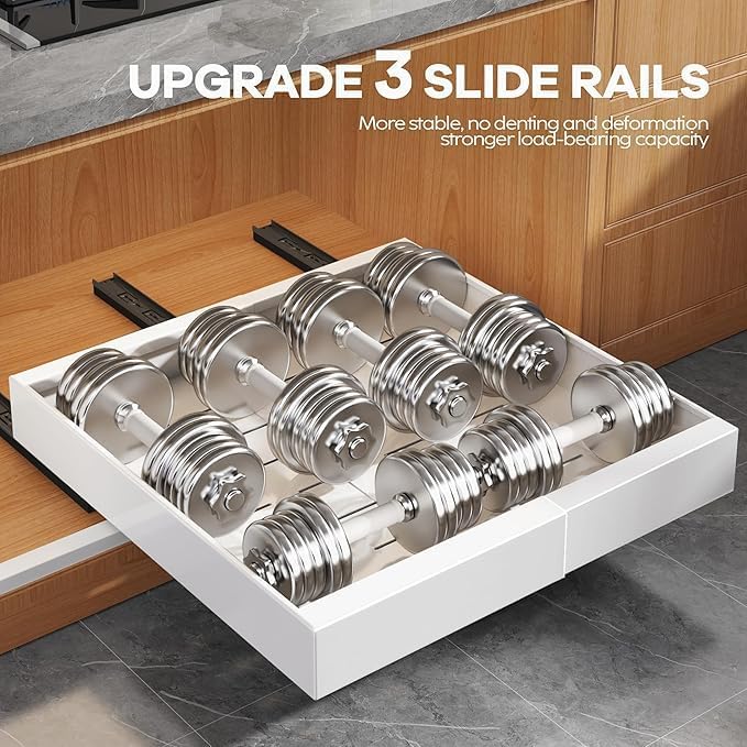 KeepClean Expandable Pull Out Cabinet Organizer 12"-20" Heavy-Duty Slide-Out NEW