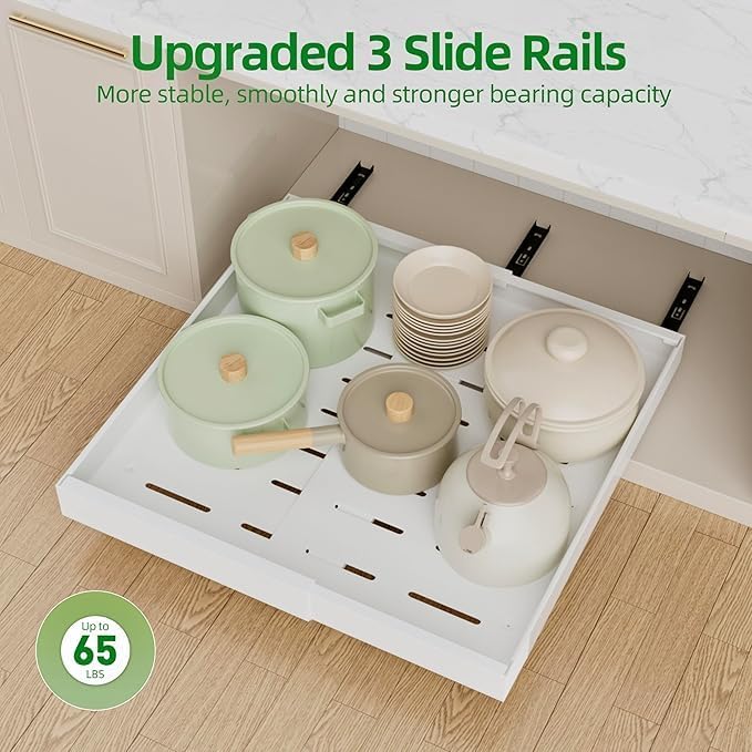 KeepClean Expandable Pull Out Cabinet Organizer 12"-20" Heavy-Duty Slide-Out NEW