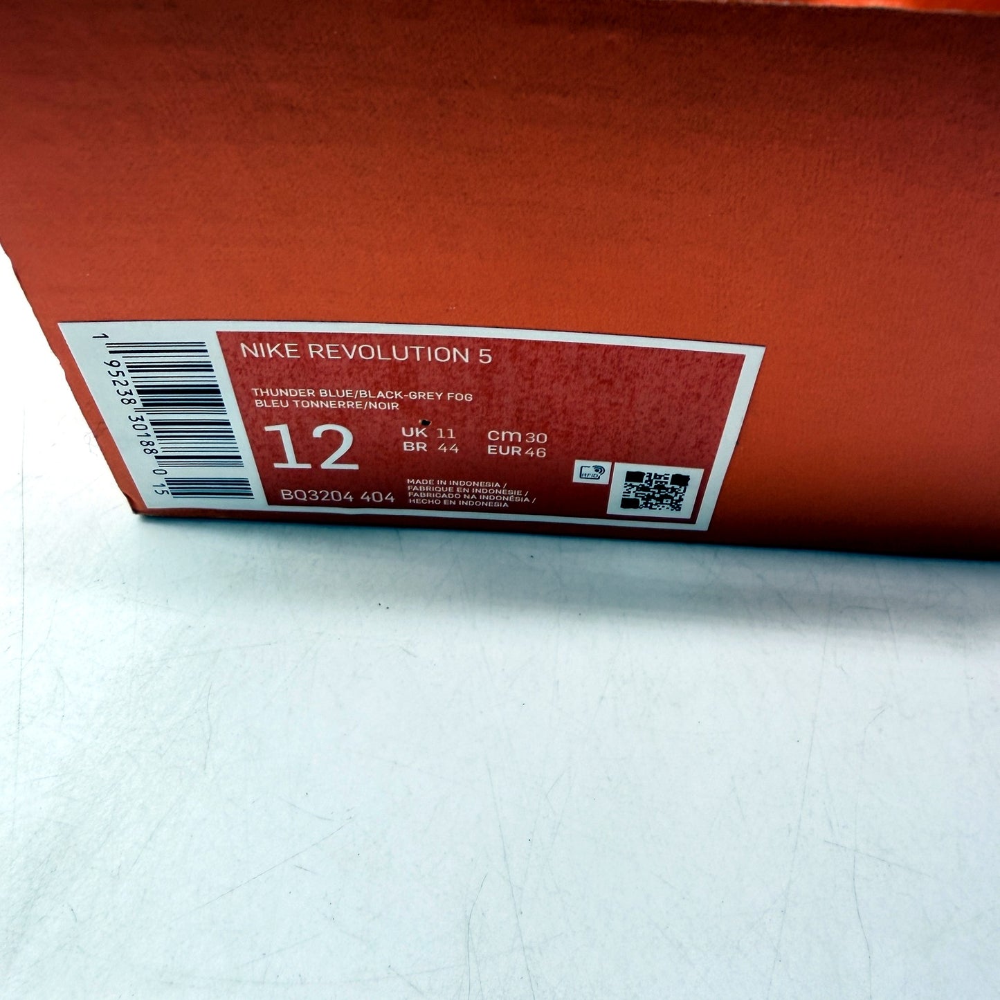 Nike Revolution 5 Dark Grey/Blue Running Shoes for Men in US Size 12 Size DEMO