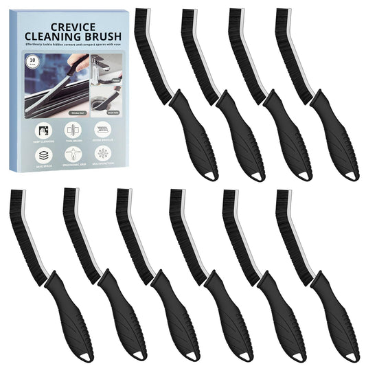 KIMPAJIEN 10PceMultifunctional Gap Cleaning Brush Crevice Tool Nylon Plastic NEW