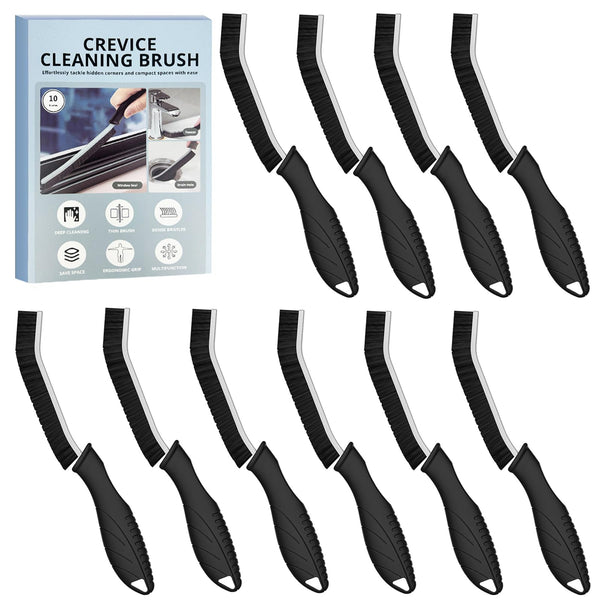 KIMPAJIEN 10PceMultifunctional Gap Cleaning Brush Crevice Tool Nylon Plastic NEW