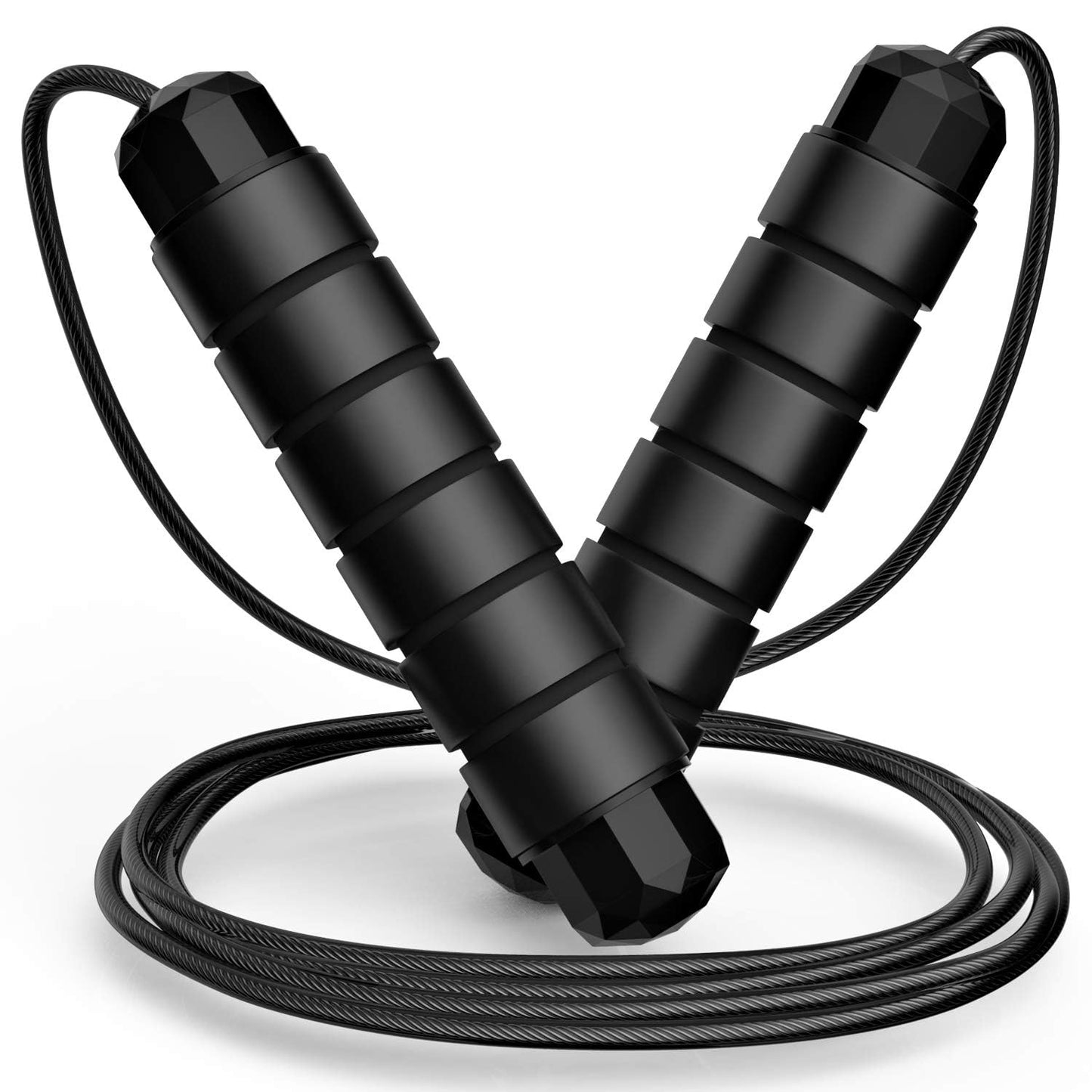 Loocio Tangle-Free Jump Ropes Rapid Speed Jumping Rope Cable with Ball NEW