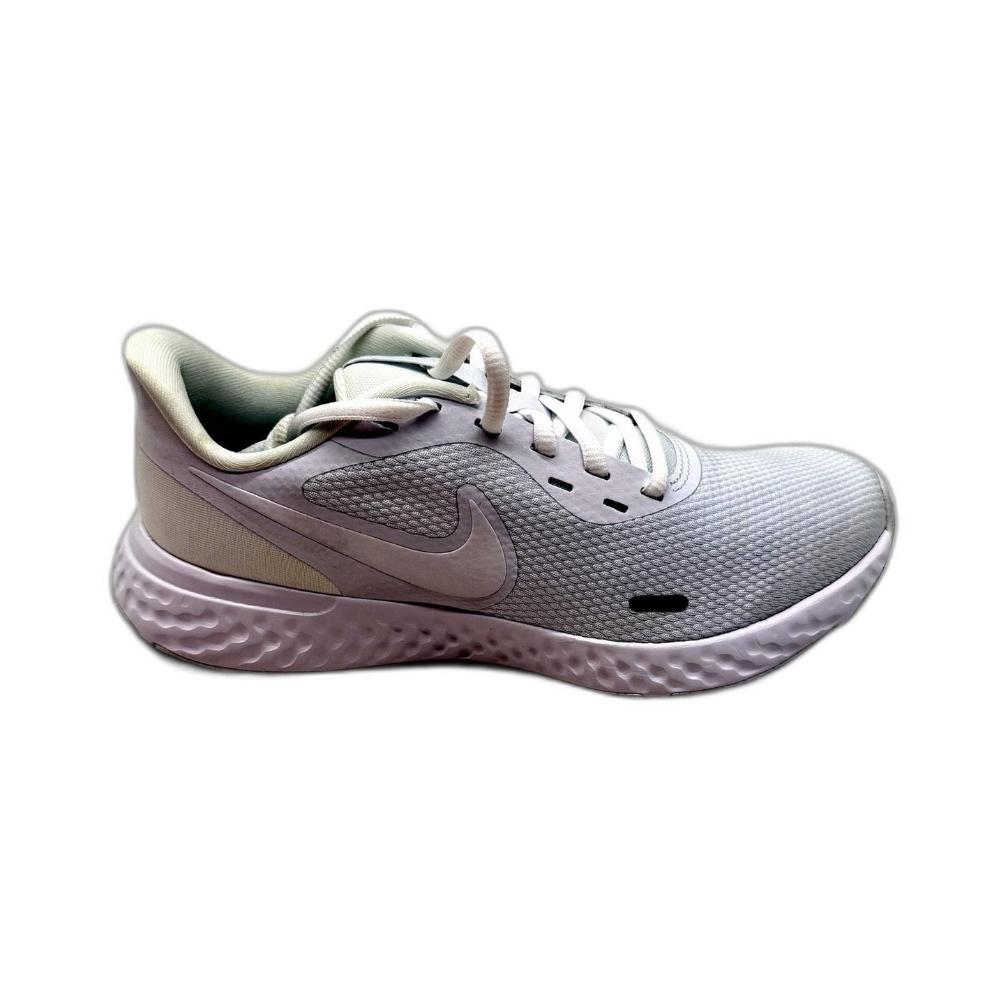 Nike Womens Revolution 5 Lightweight All White Running Shoes US 7.5 NEW