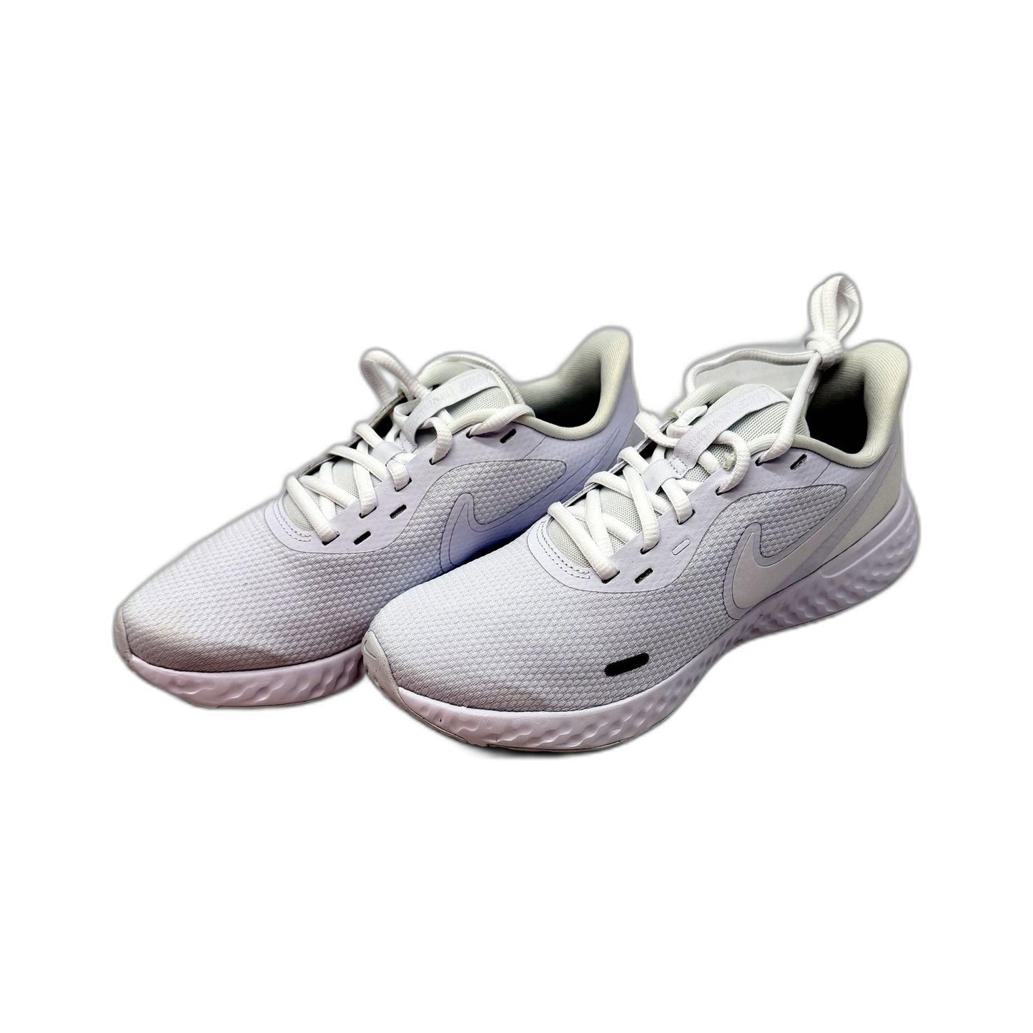 Nike Womens Revolution 5 Lightweight All White Running Shoes US 7.5 NEW