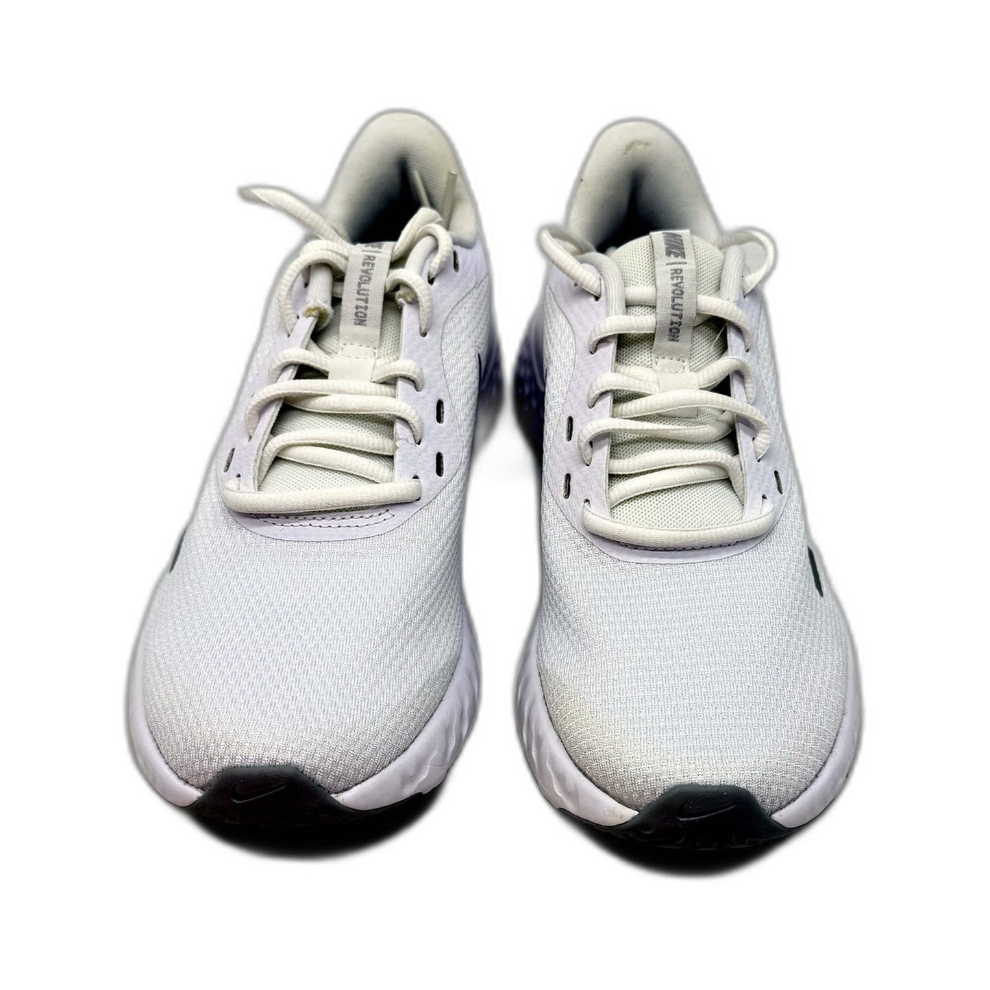 Nike Womens Revolution 5 Running Shoes White Silver Lightweight US 7 DEMO