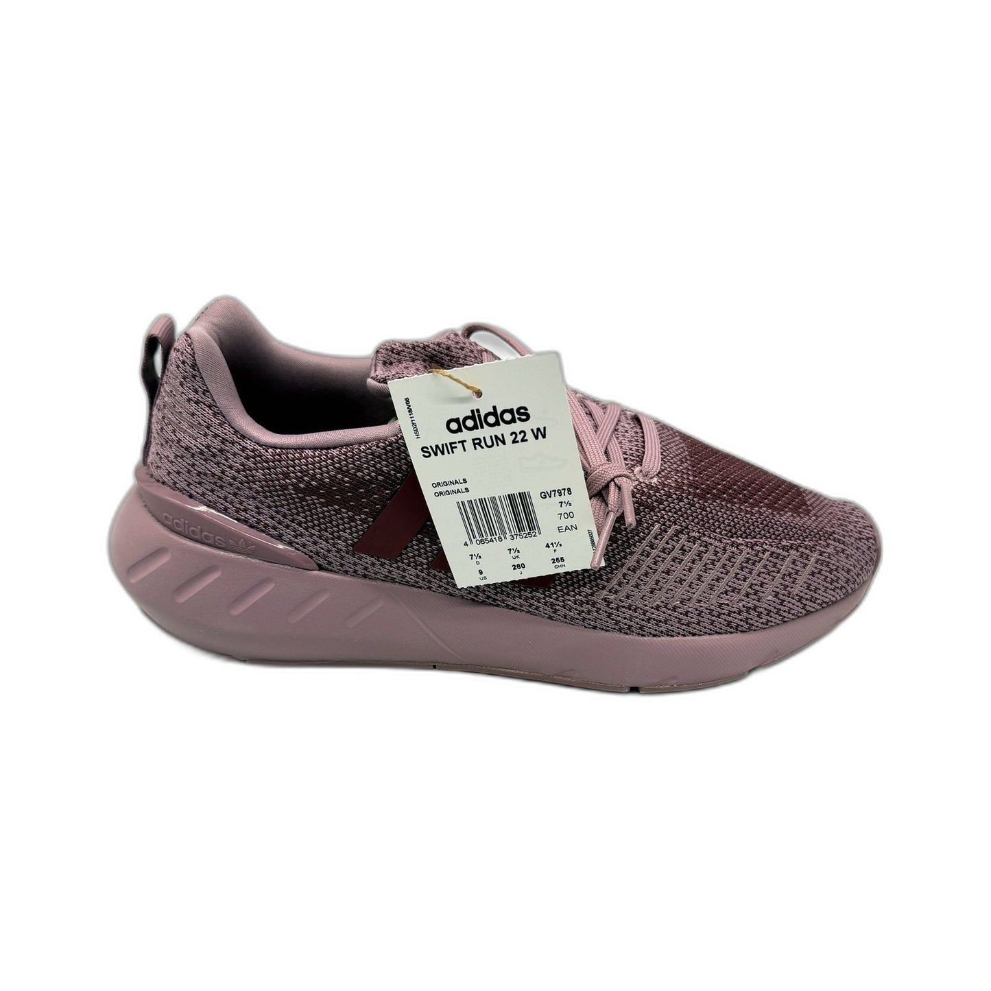 adidas Womens Swift Run 22 Mauve/Magenta Running Shoes Size US 9 NEW