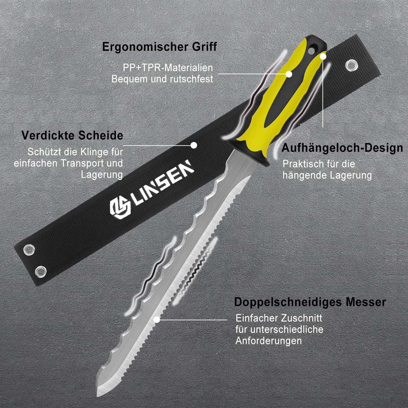 paxlloonge Stainless Knives Steel Garden Knife with Yellow Handle - Durable NEW