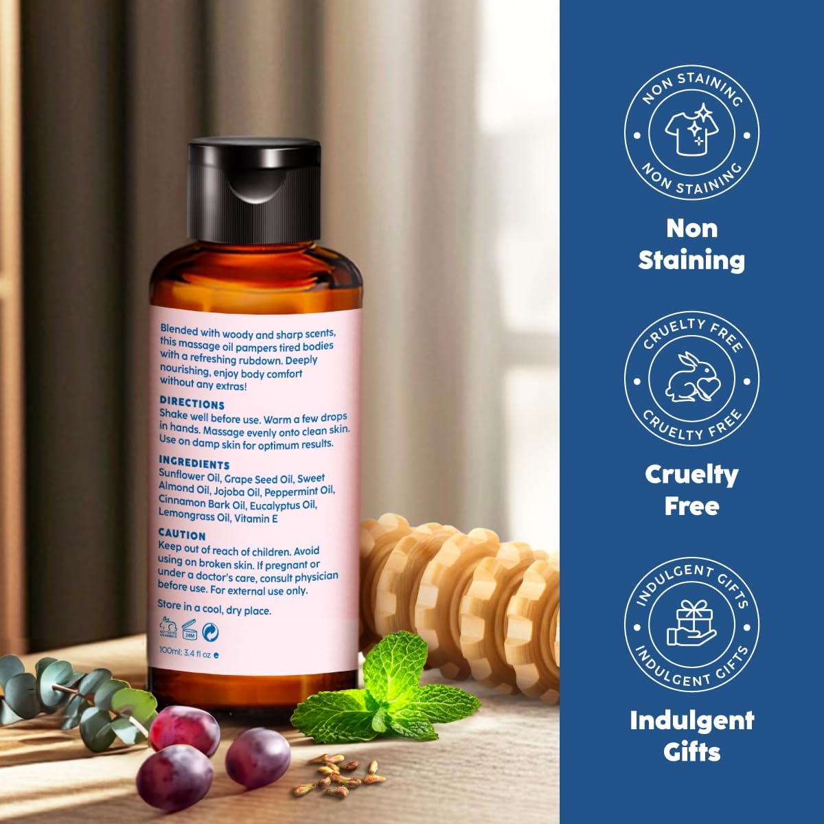 KUKKA Soothing Warming Massage Oil 100ml - Spa Quality Essential Oils NEW
