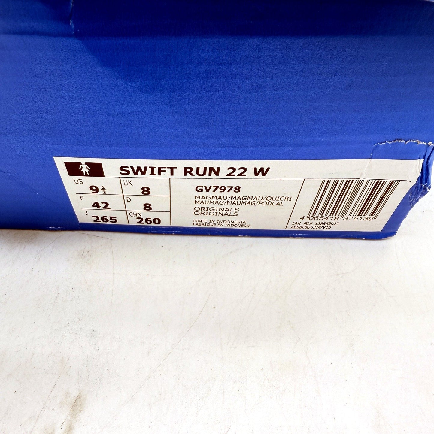 adidas Womens Swift Run 22 Magmau Mauve Running Athletic Shoes US 9.5 NEW
