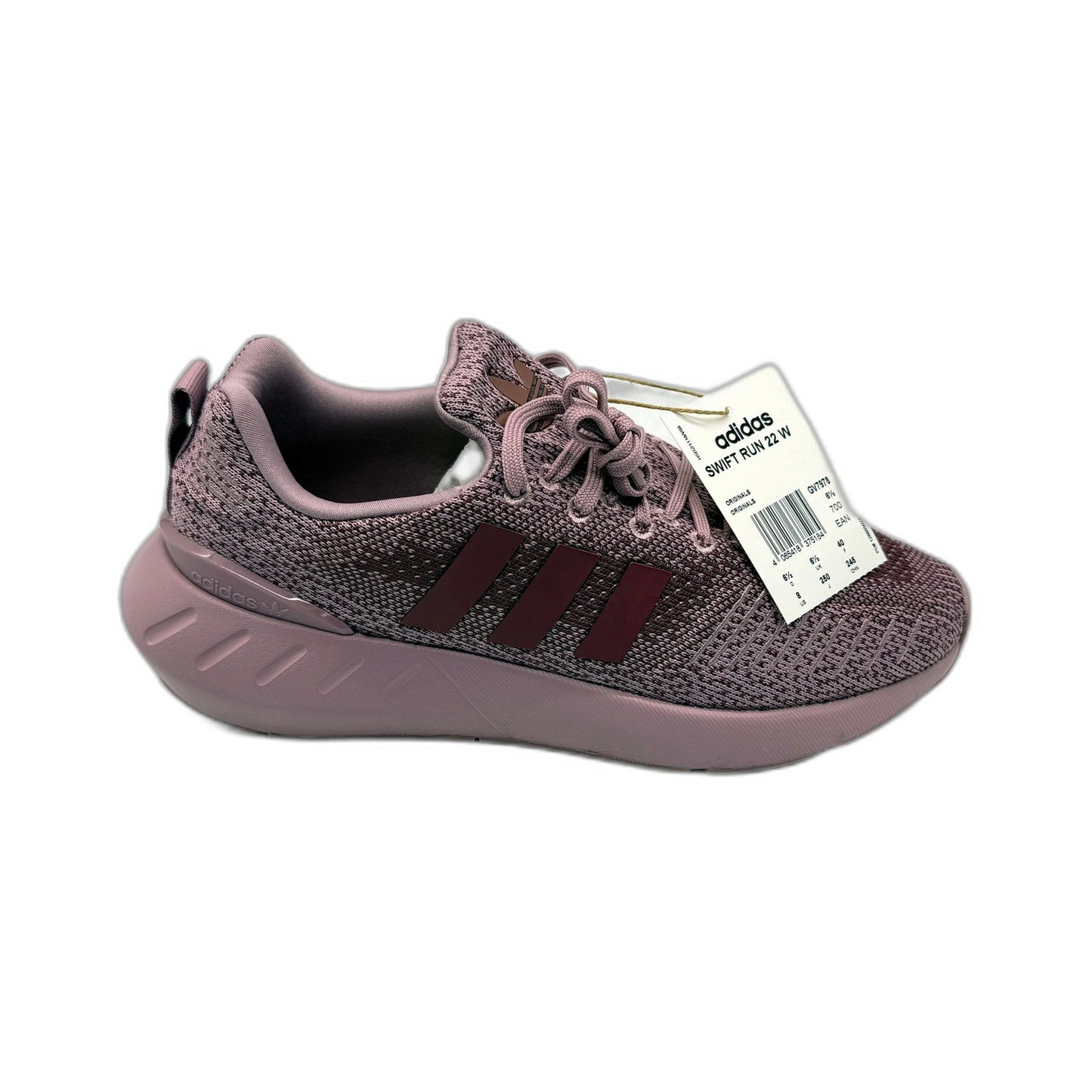 adidas Womens Swift Run 22 Lightweight Running Shoes Pink Mauve Size US 8 NEW