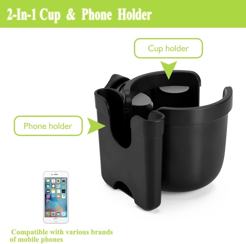 Accmor Universal Parent Cup Holder with Phone Mount Bike Accessory Noir DEMO