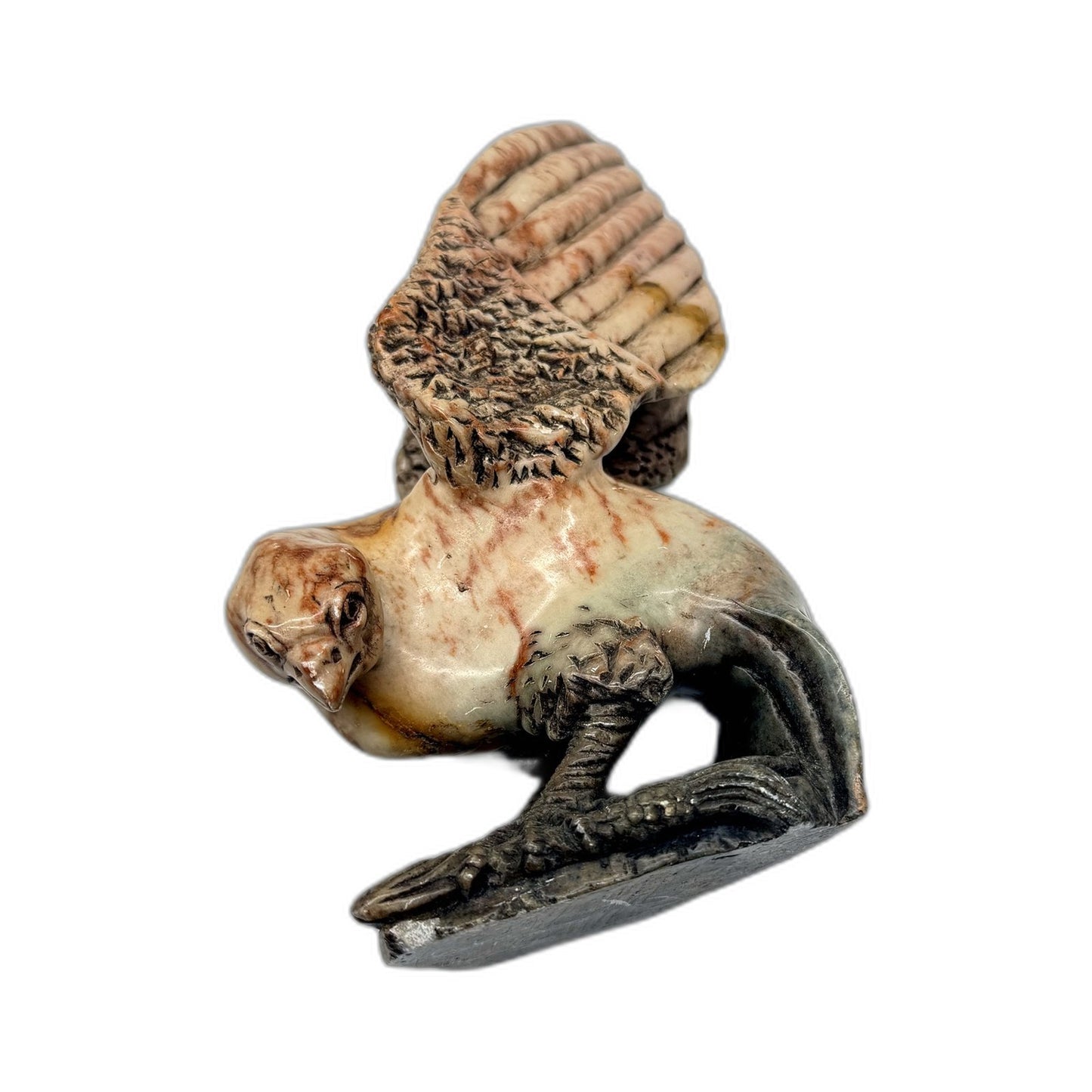 Hand Crafted Carved Marble Sculpture Decorative Eagle Art Bird Of Prey Figurine