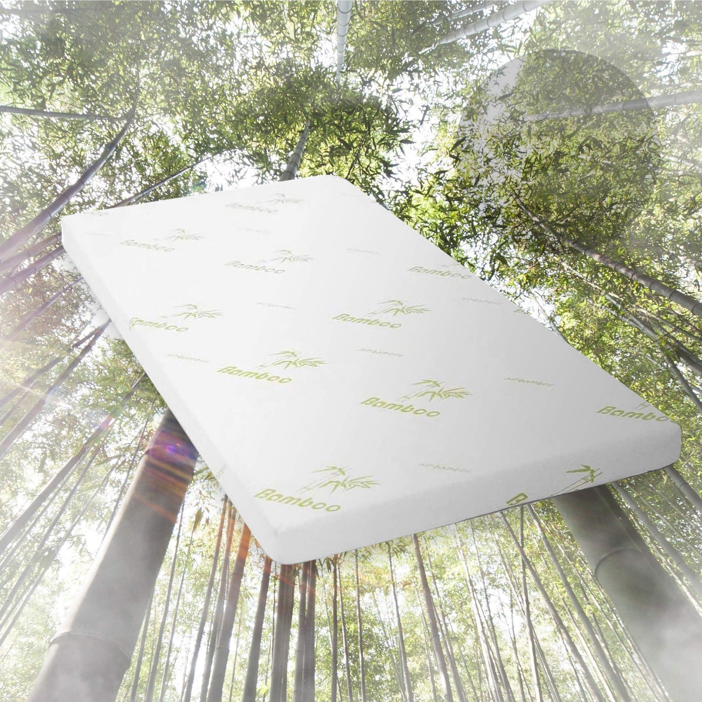 fandcy 4CM Memory Foam Mattress Topper with Bamboo Cover, High Density KING NEW