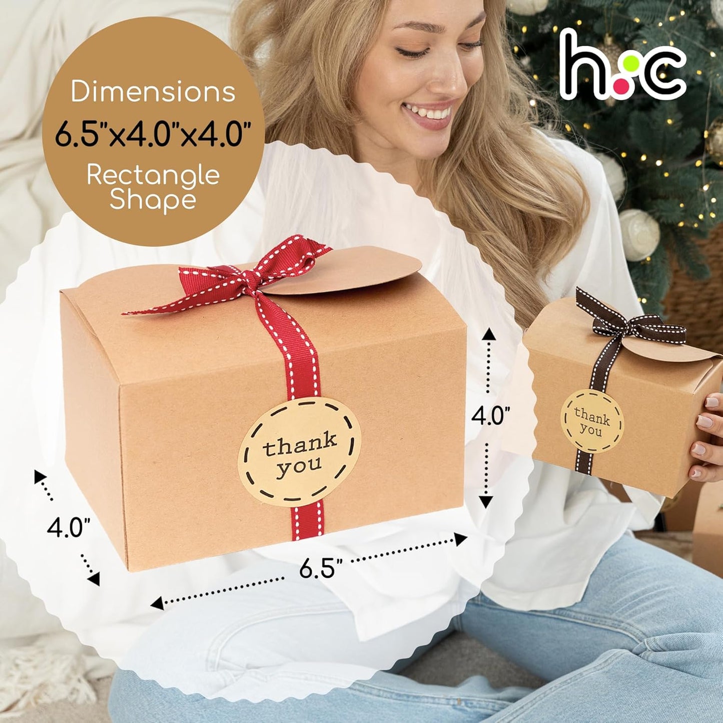 Hayley Cherie 20-Count Green and White Cardboard Gift Boxes Pack Size 20 NEW