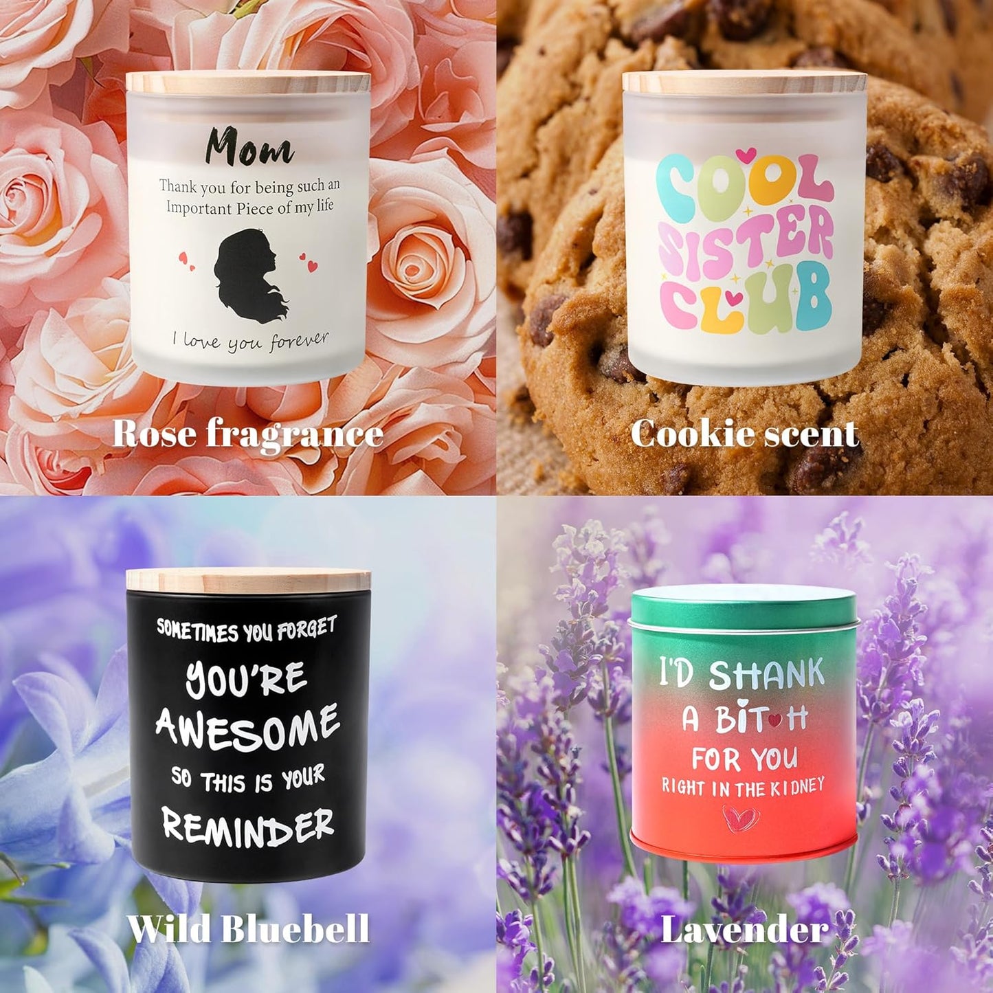 NYEONHRT 'Your Awesome' Scented Jar Candle Black Natural Soy Wax NEW