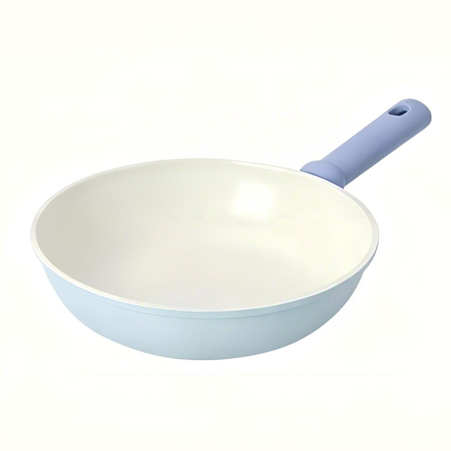10.3-Inch Non-Stick Frying Pan Skillet Wrought Iron Ceramic Infused Blue NEW