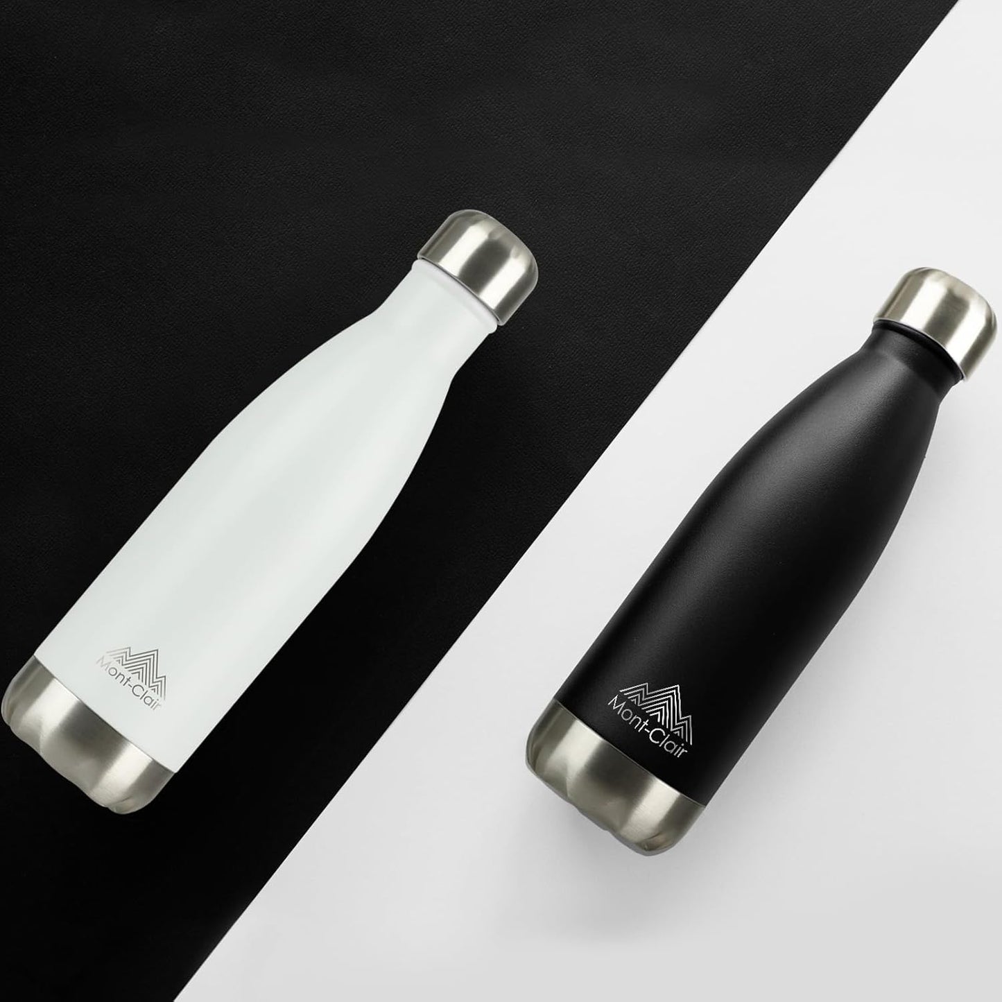 Mont-Clair Stainless Steel Vacuum Insulated Water Bottle Black BPA NEW