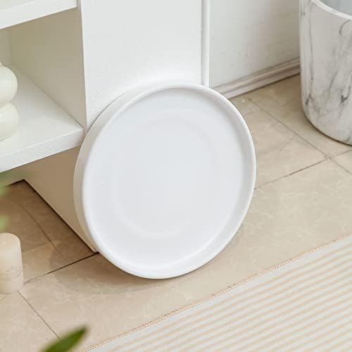 Woiida 6" Accessories White Ceramic Flower Pot Saucers, 2 Pack for Indoor NEW