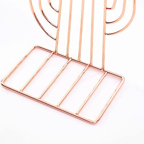 FYJIDY Metal Cacti Rose Gold Heavy Duty 4Pc Non-Slip Office Bookends 2 Pairs NEW