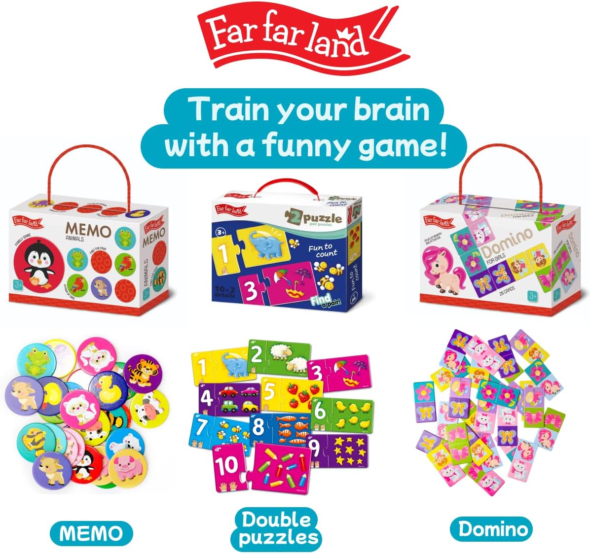 FarFarLand Princess Dreams 6-in-1 Zigzag Jigsaw Puzzles for Toddlers NEW
