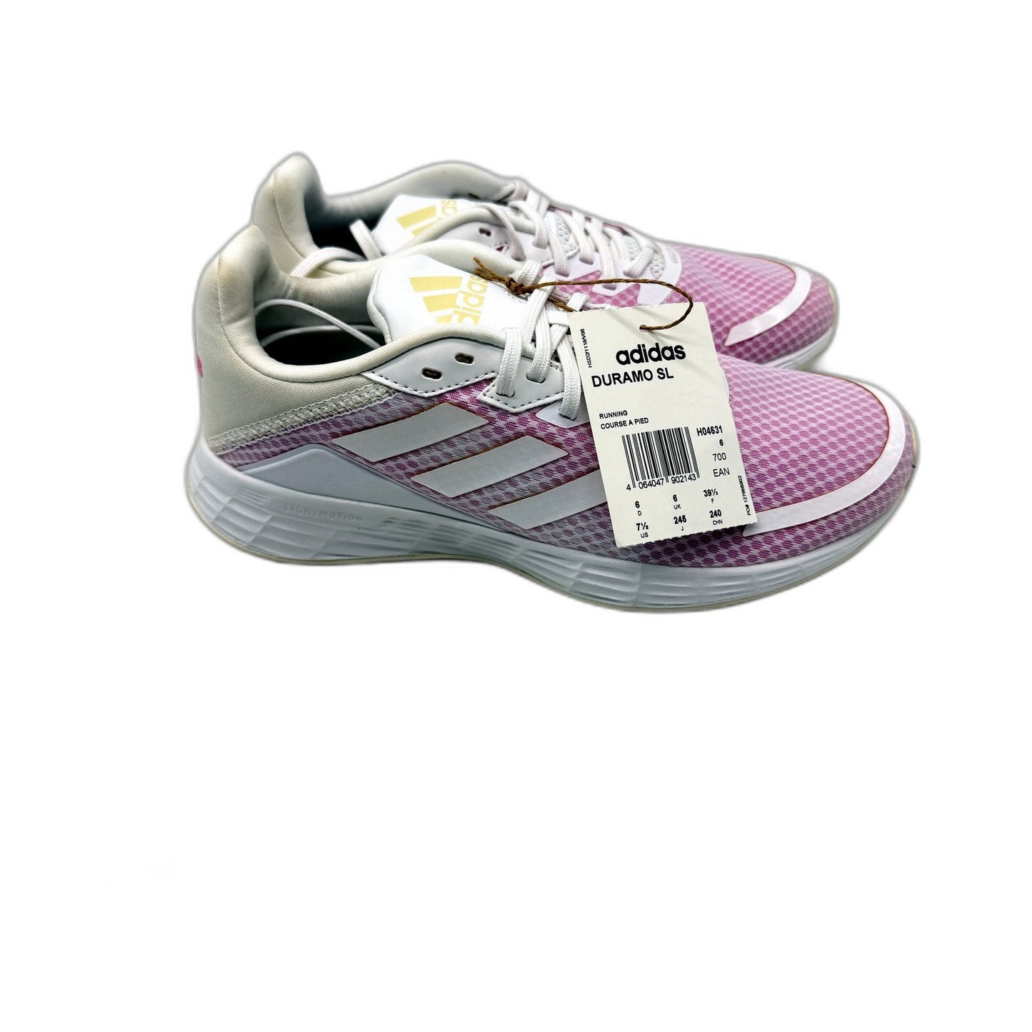adidas Womens Duramo SL Pink/White Running Course Shoes US Size 7.5 DEMO