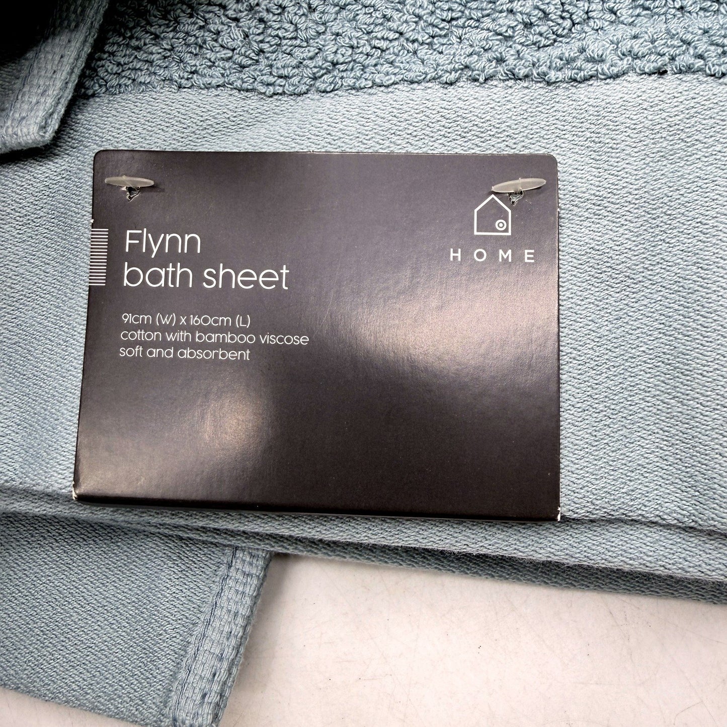 Target Flynn Mid Blue Cotton Bath Sheets - Soft, Absorbent 2-Pack NEW