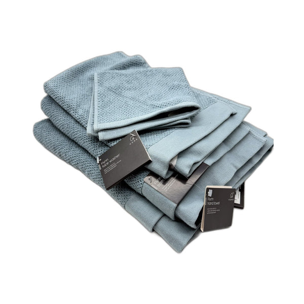 Target Flynn Mid Blue Cotton Viscose Absorbent Soft Bath Towel Set 4Pce NEW