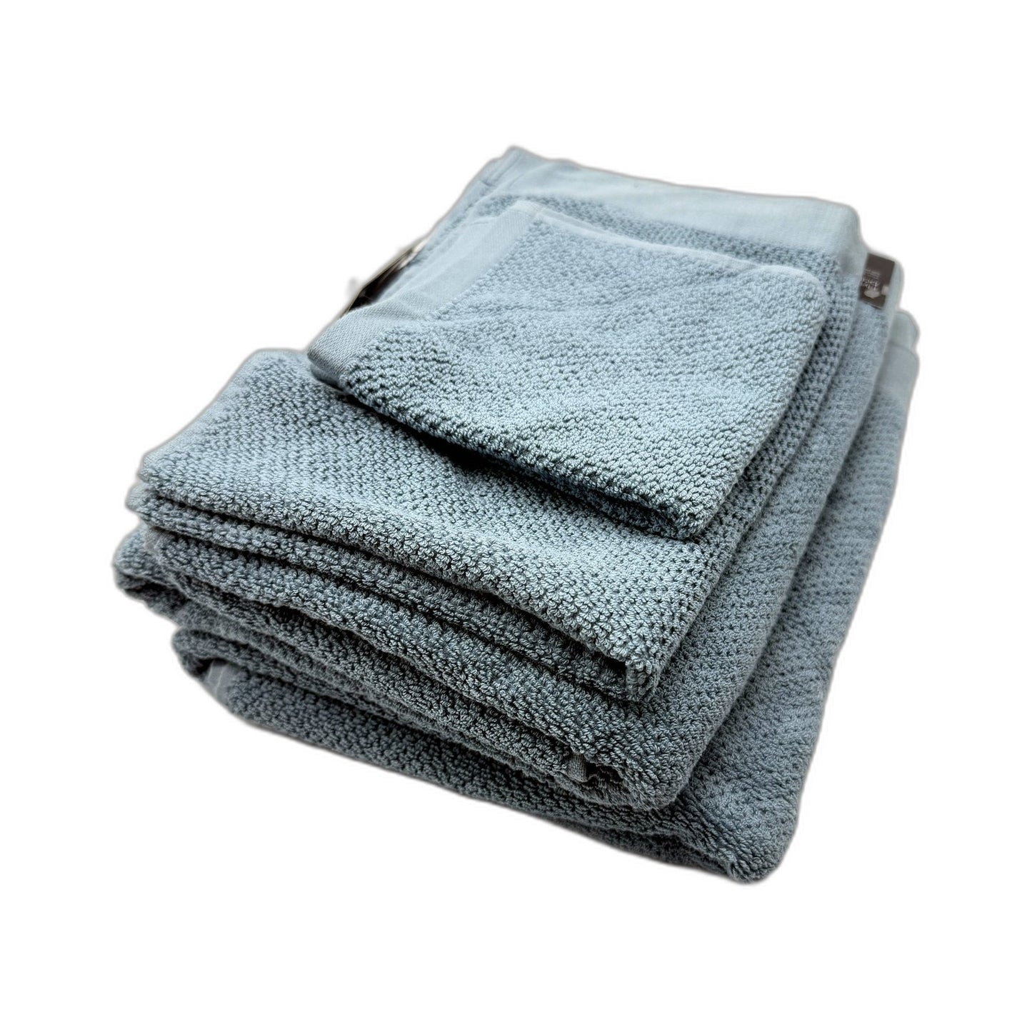 Target Flynn Mid Blue Cotton Viscose Absorbent Soft Bath Towel Set 4Pce NEW