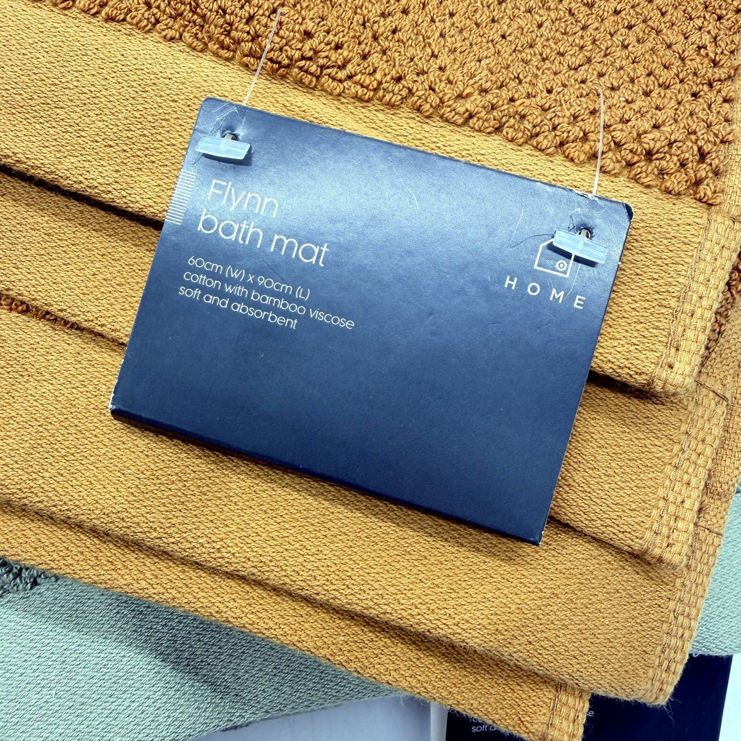 Target Flynn 3 Piece Cotton & Bamboo Bath Mat Set in Warm Earth Tones NEW