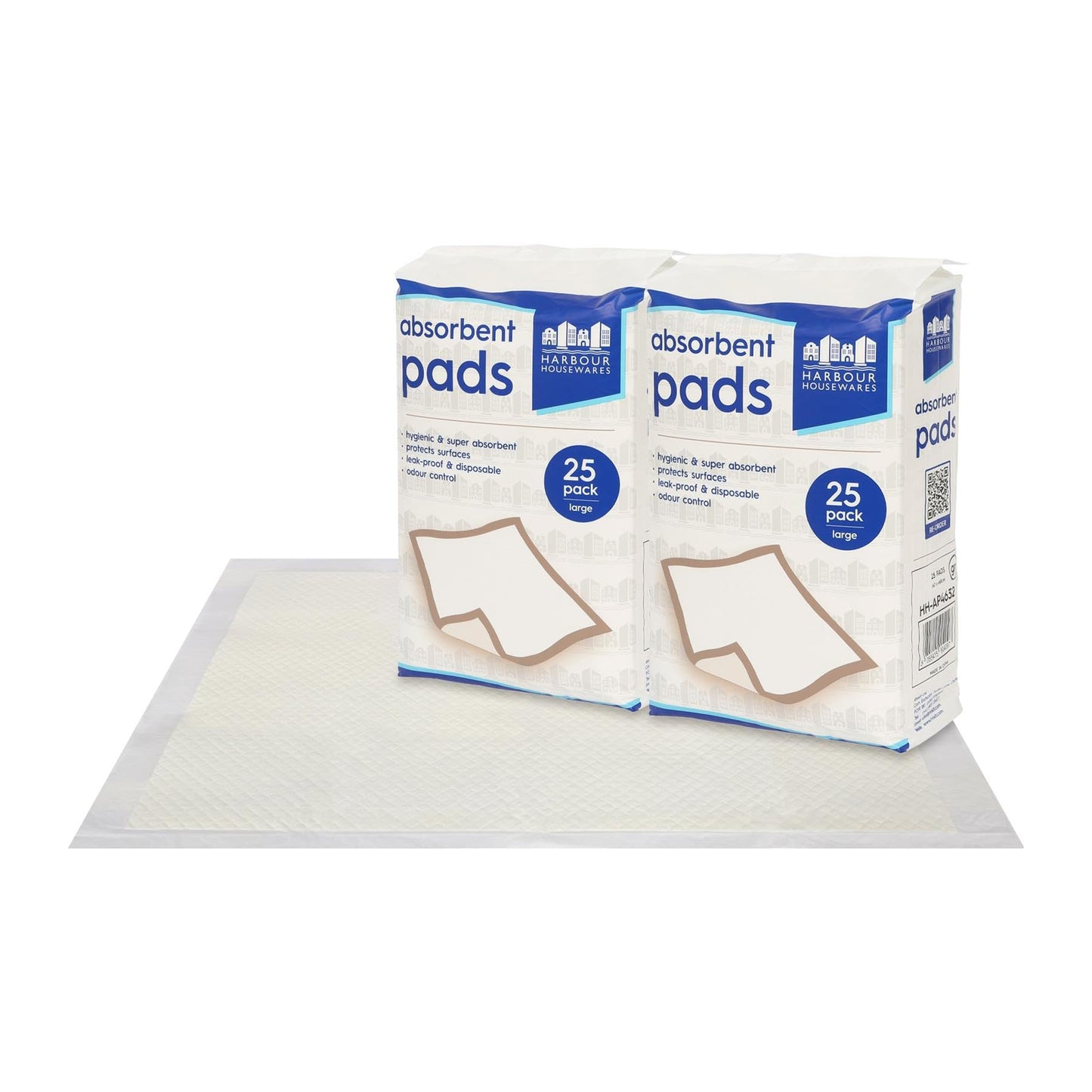 Harbour Housewares 75 Disposable Incontinence Bed Pads, White Size LARGE NEW