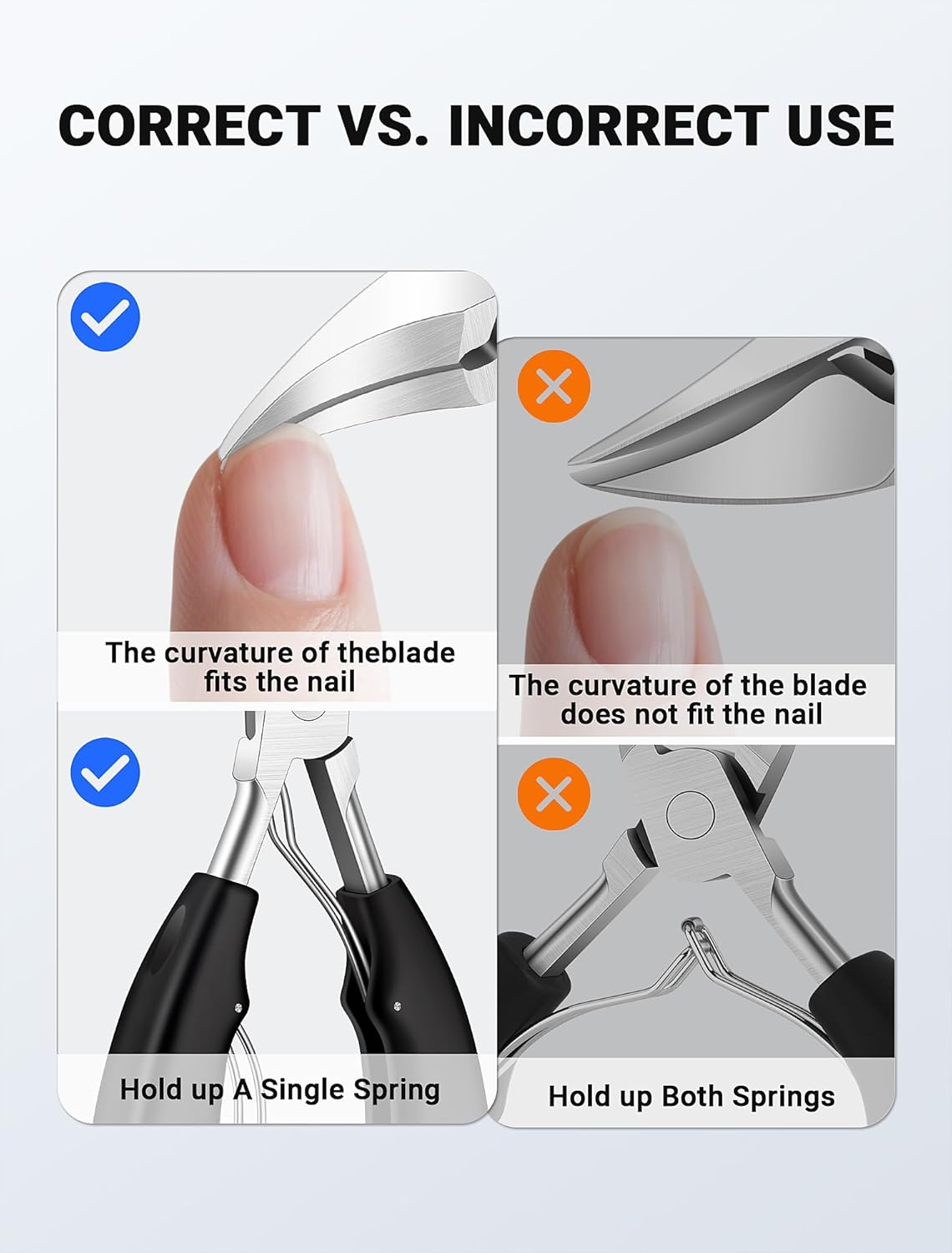 MERDTTES Stainless Steel Toenail Clippers for Thick Ingrown Toenails, Black NEW